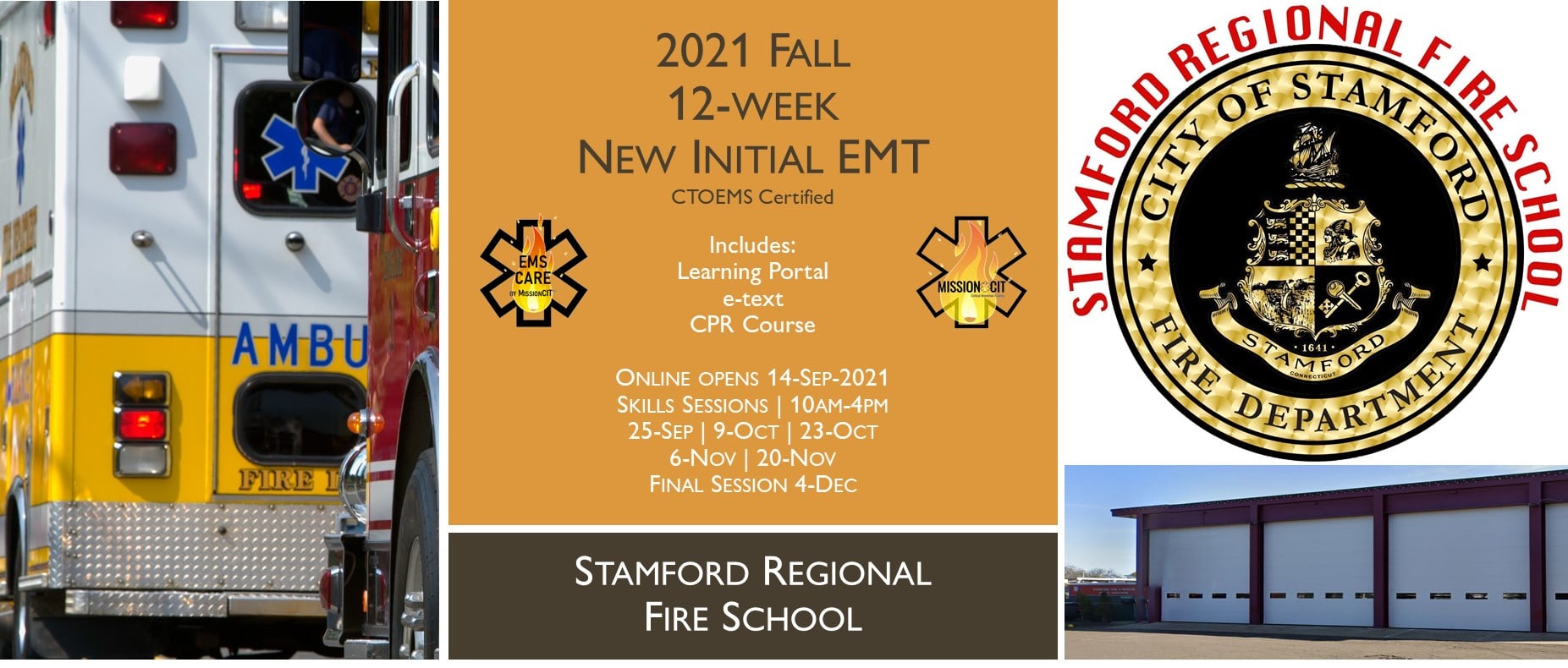 2021 Fall EMT Initial Course | Stamford Session 5 | 12 Week