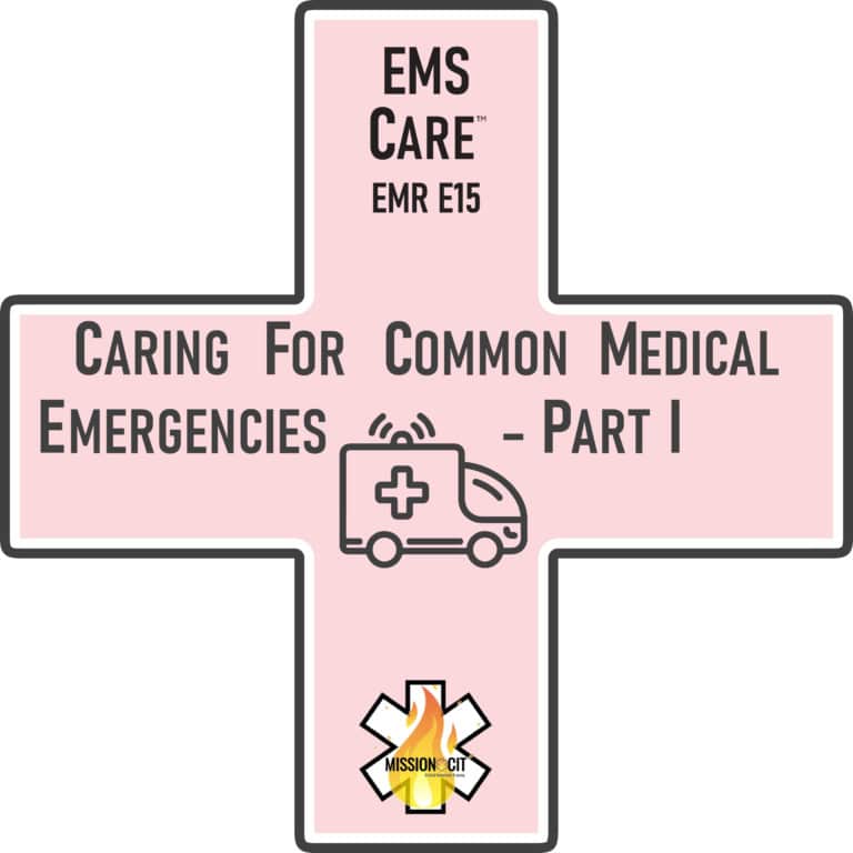 EMR Initial | EMS Care Ch EMR- E15 | Atención de emergencias médicas comunes - Parte I