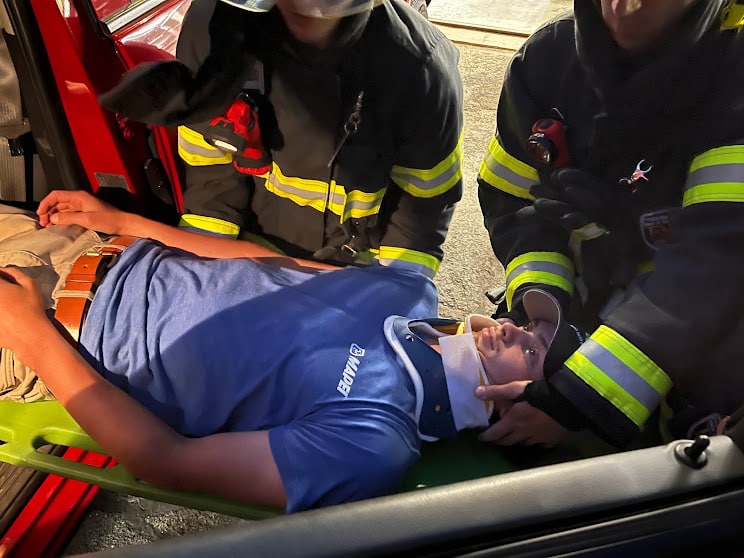 Patient extrication on a stretcher EMT Training