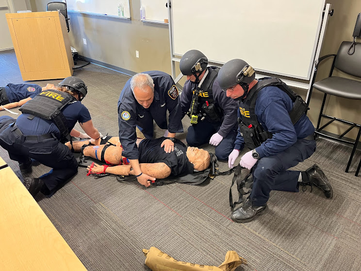 EMT Training on a mannequin