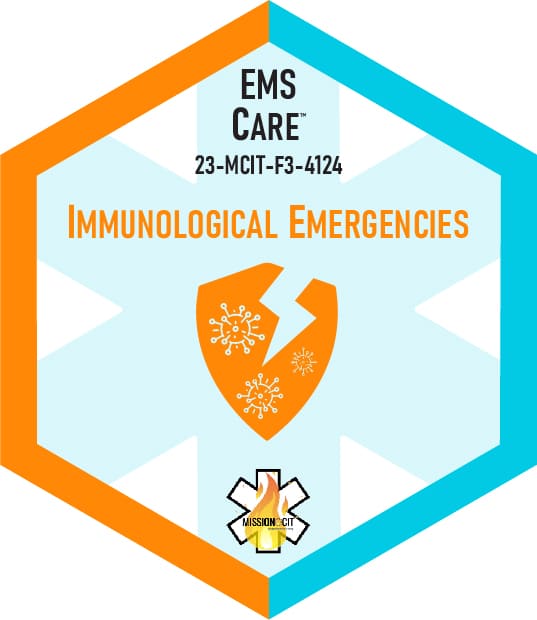Paramedic Recert EMS Care | 23-MCIT-F3-4124 | Emergencias Inmunológicas