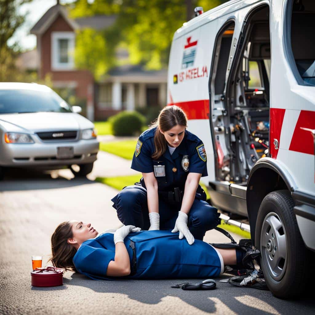 EMT attending to Patient