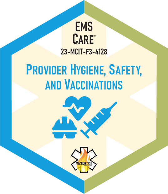 Paramedic Recert EMS Care | 23-MCIT-F3-4128 | Higiene, seguridad y vacunaciones del proveedor